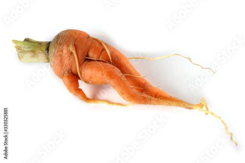 Funny ugly carrot man