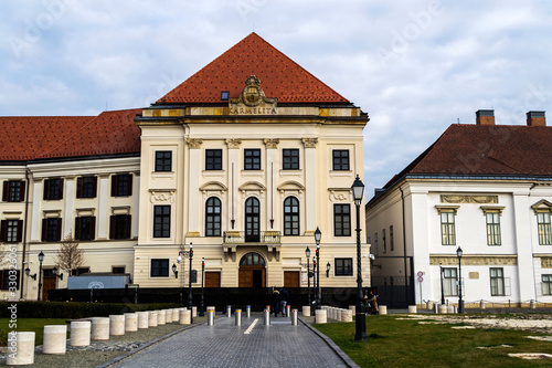 he Budapest castle district with important buildings. The National Dance Theater. © Sulugiuc