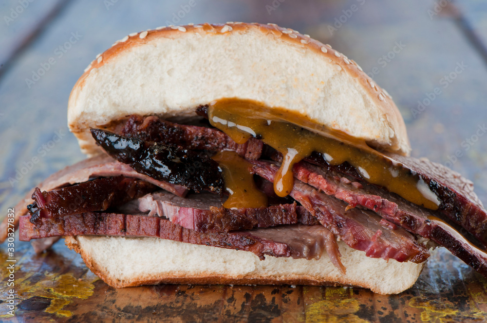 BBQ Sandwiches. Classic Traditional Texas barbecue sandwiches. Slow