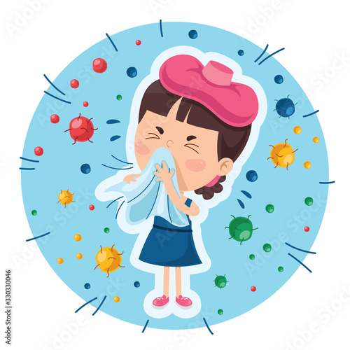 Health Care Concept With Cartoon Character