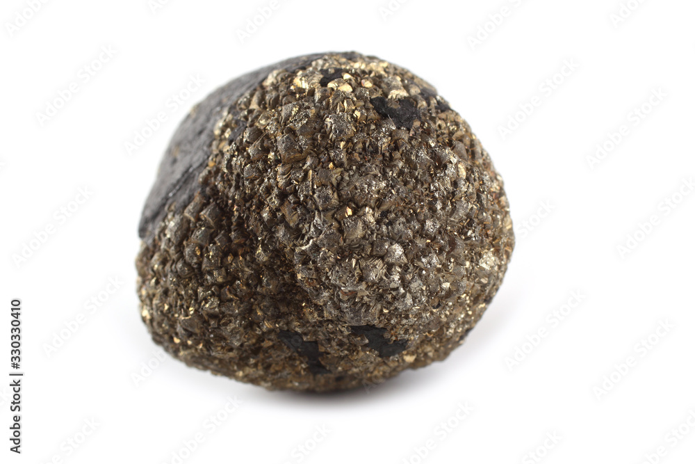 Pyrite (fool's gold) isolated on white (FeS2) Pyrite (fool's gold) isolated on white (FeS2)