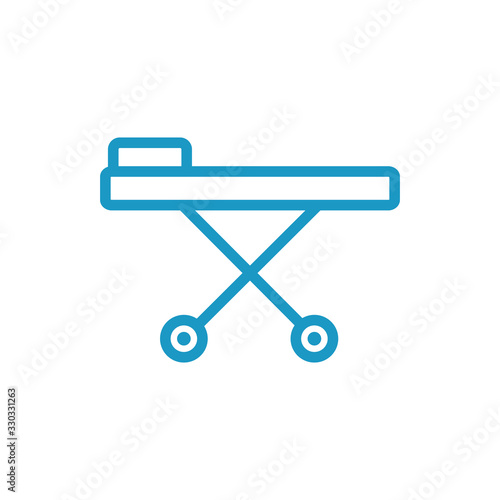 stretcher medical equipment line style icon