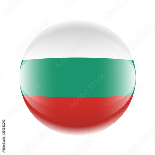 Bulgaria flag icon in the form of a ball. Vector eps 10