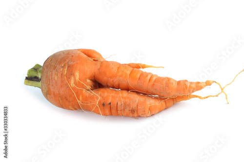 Funny carrot in a shape of man