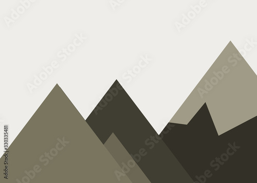 Mountains Panorame Abstract Random Placed Generative Art background illustration