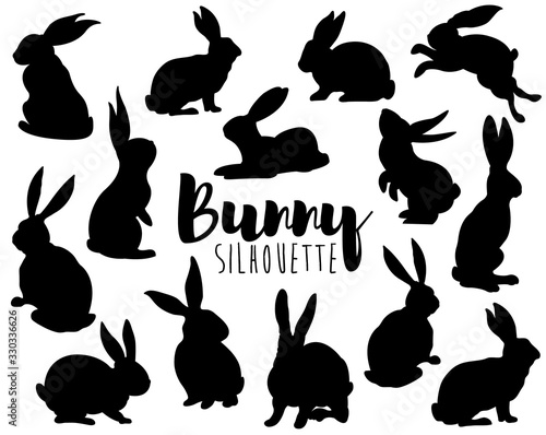 Easter Bunny Silhouette Sets