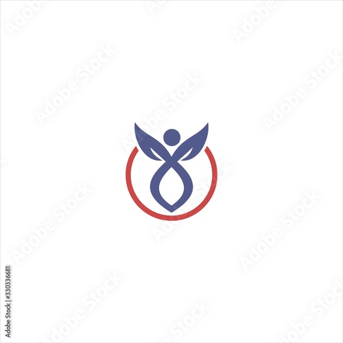 Health Care Coach Logo Design Concept Elegant Symbol for Personal Development and Consulting