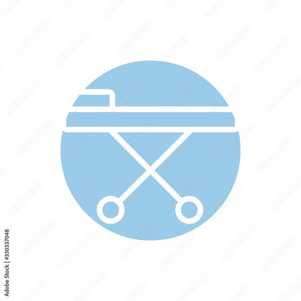 stretcher medical equipment block style icon stretcher medical equipment block style icon