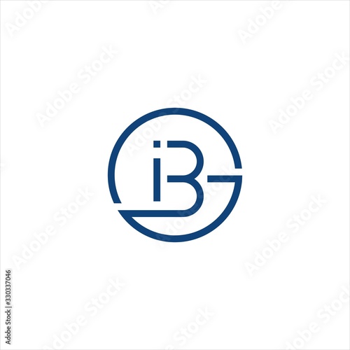 initial GBI logo design, GIB letter logo vector
