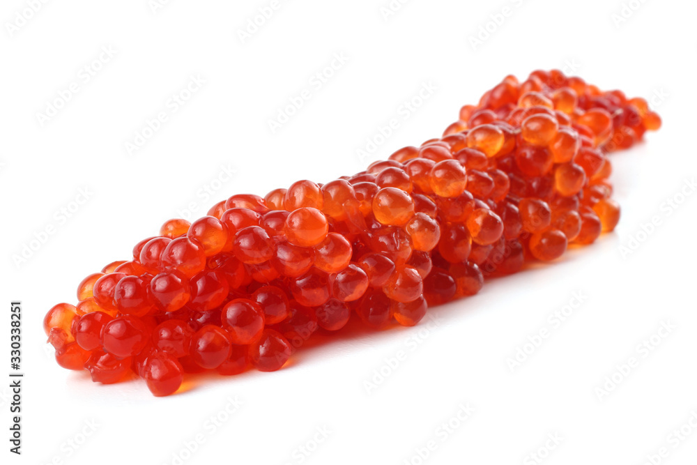 Red caviar isolated on white Red caviar isolated on white