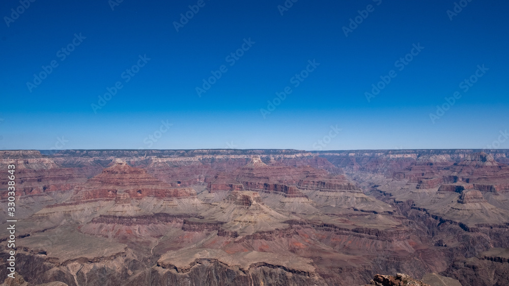 view on the grand canyon and red cliffs