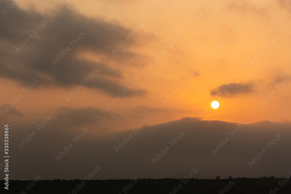 Fototapeta premium 日本・北海道東部の中標津町、開陽台からの風景