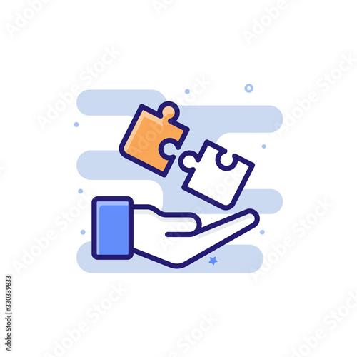 Bancassurance Insurance icon Filled Outline Vector Illustration.