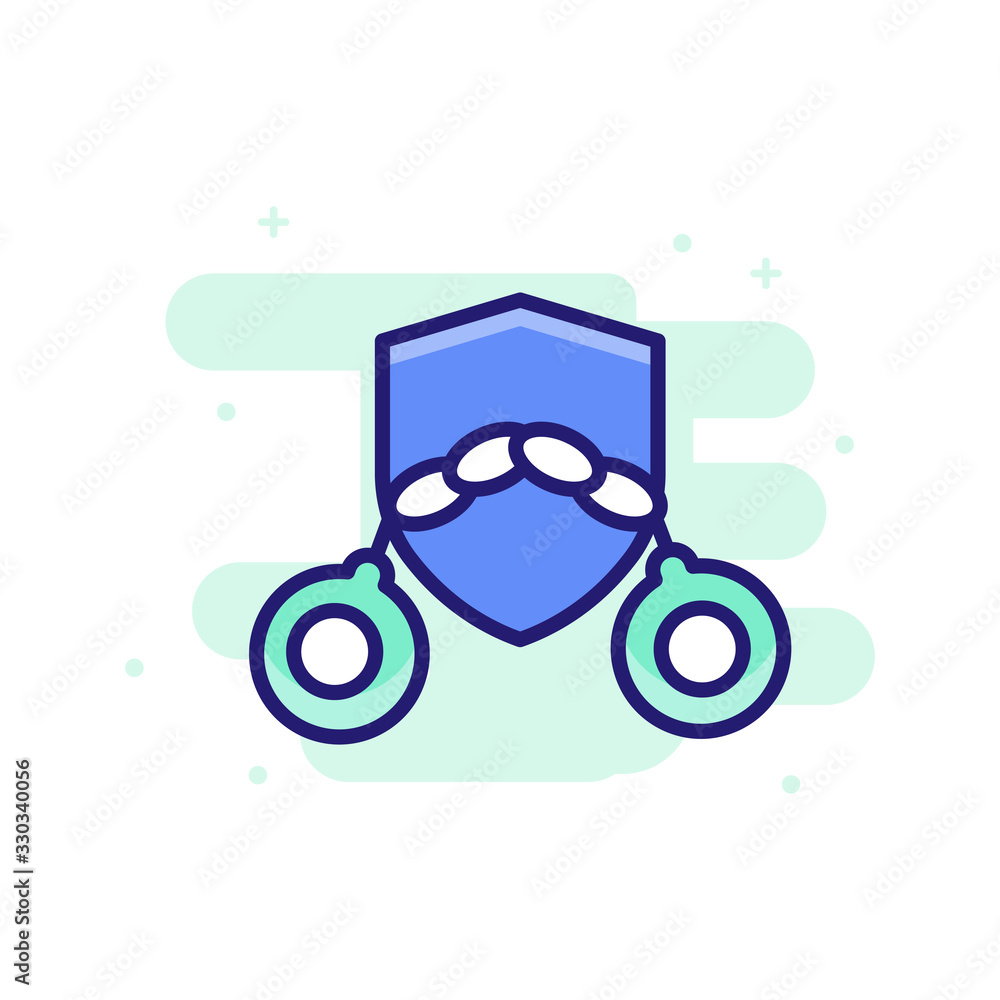 Fidelity Bond Insurance icon Filled Outline Vector Illustration.