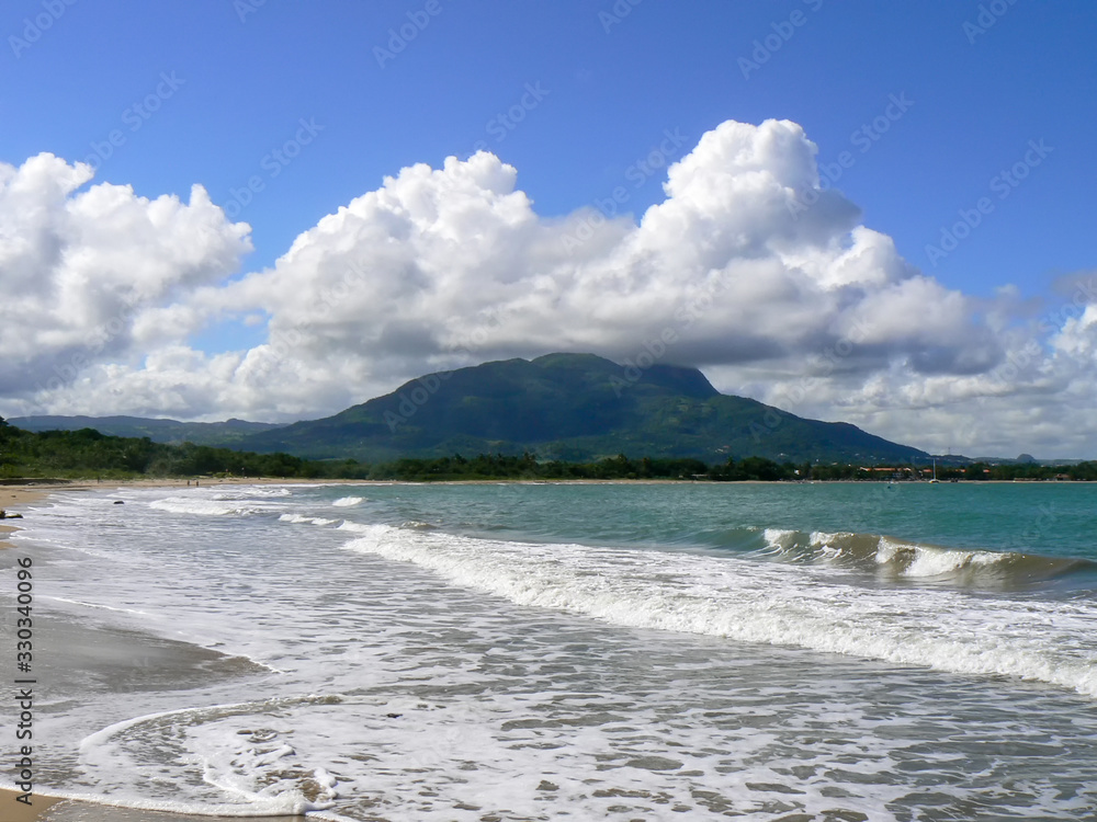 The northern coastline of the Dominican Republic