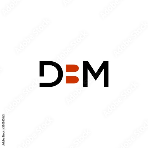 Initial DBM logo design vector