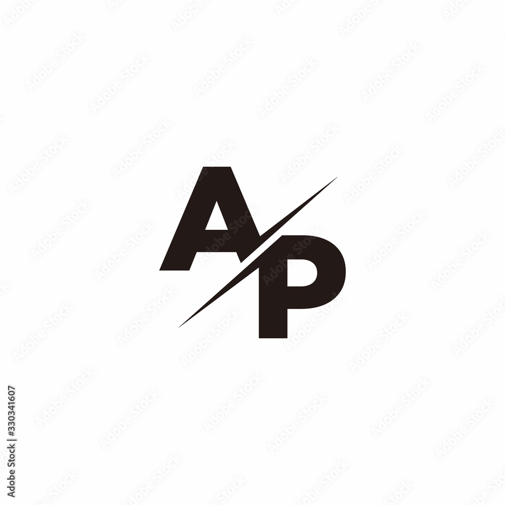 AP Logo Letter Monogram Slash with Modern logo designs template AP Logo Letter Monogram Slash with Modern logo designs template