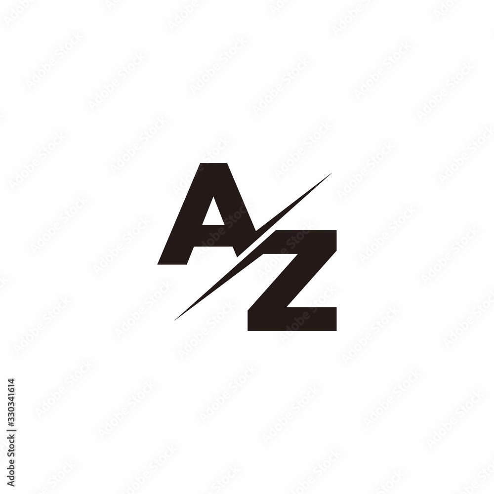 AZ Logo Letter Monogram Slash with Modern logo designs template AZ Logo Letter Monogram Slash with Modern logo designs template