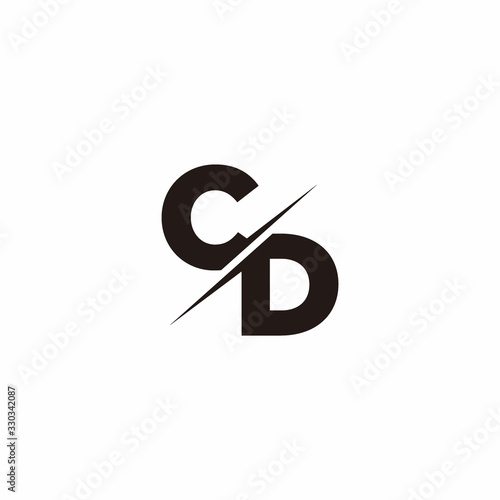 CD Logo Letter Monogram Slash with Modern logo designs template