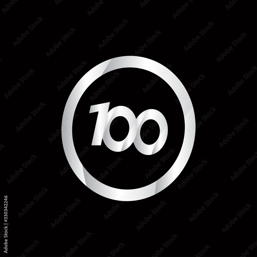 100 Anniversary Celebration Circle Silver Number Vector Template Design Illustration 100 Anniversary Celebration Circle Silver Number Vector Template Design Illustration