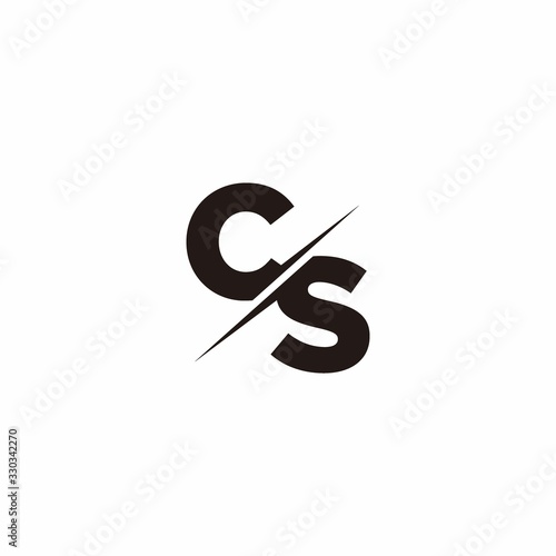 CS Logo Letter Monogram Slash with Modern logo designs template