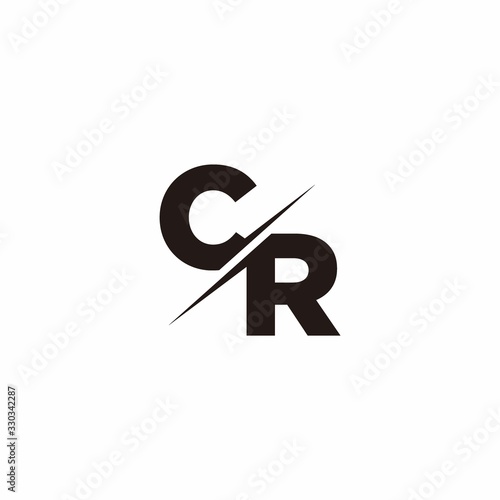 CR Logo Letter Monogram Slash with Modern logo designs template