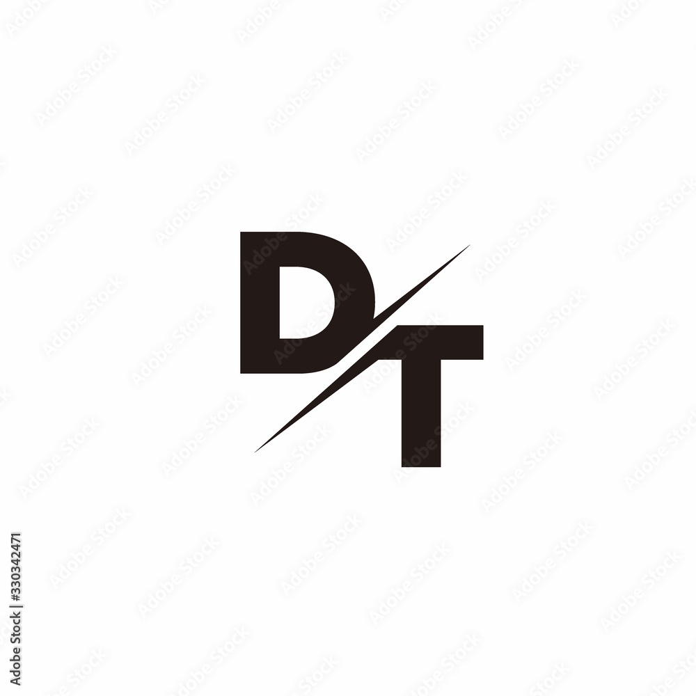 DT Logo Letter Monogram Slash with Modern logo designs template DT Logo Letter Monogram Slash with Modern logo designs template