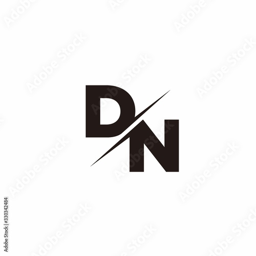 DN Logo Letter Monogram Slash with Modern logo designs template