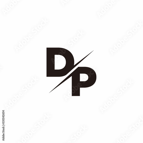 DP Logo Letter Monogram Slash with Modern logo designs template
