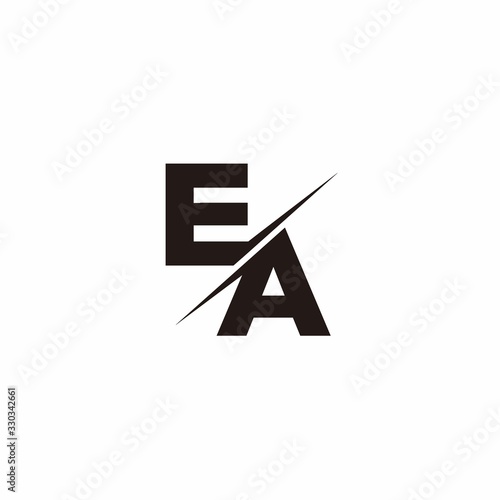 EA Logo Letter Monogram Slash with Modern logo designs template