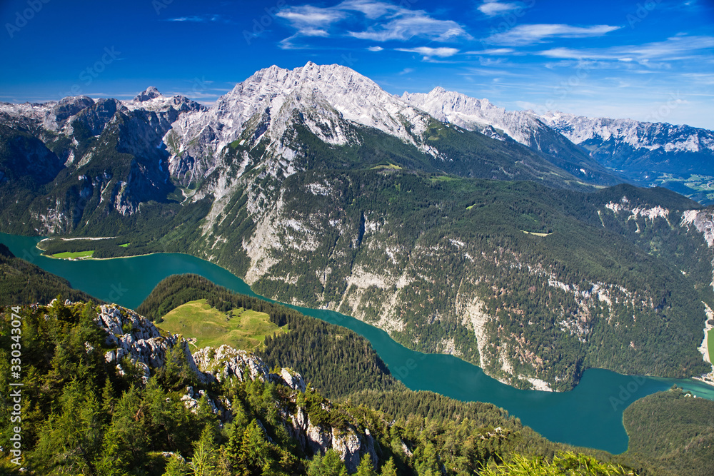 view of Königssee from jenner