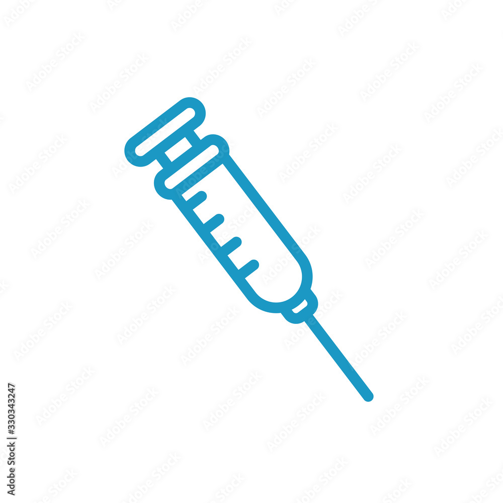 medicine injection drug line style icon