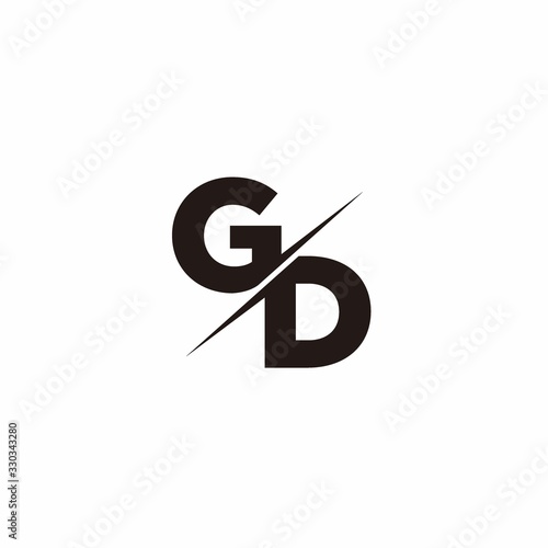 GD Logo Letter Monogram Slash with Modern logo designs template