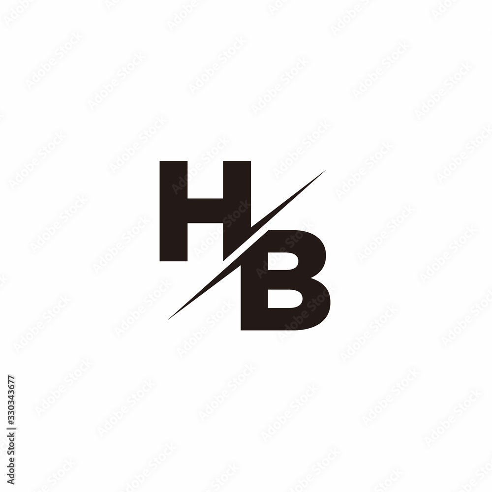 HB Logo Letter Monogram Slash with Modern logo designs template Stock ...