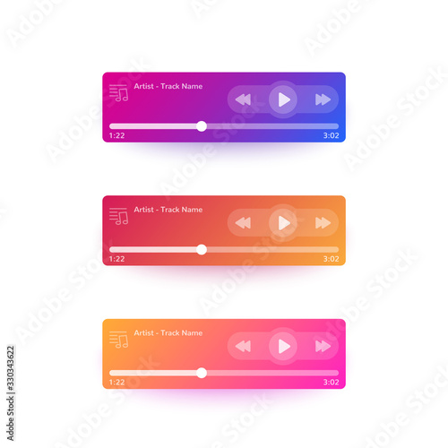 Music player ui, mobile interface design