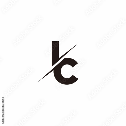 Logo Monogram Slash concept with Modern designs template letter IC