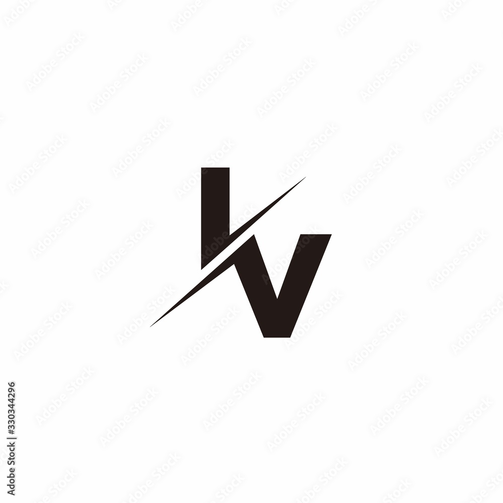 Logo Monogram Slash concept with Modern designs template letter IV Logo Monogram Slash concept with Modern designs template letter IV