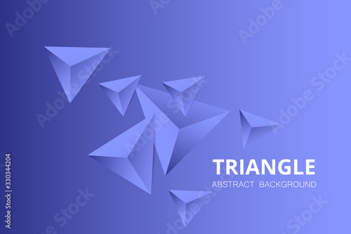 Fototapeta Naklejka Na Ścianę i Meble -  Modern abstract background design of triangular pyramids. Geometric futuristic background. Applicable for logos, banners, brochures, covers, flyers. 3d vector illustration.
