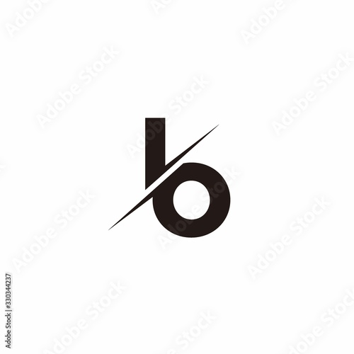 Logo Monogram Slash concept with Modern designs template letter IO