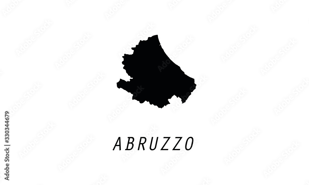 Fototapeta premium Abruzzo map Italy region country state