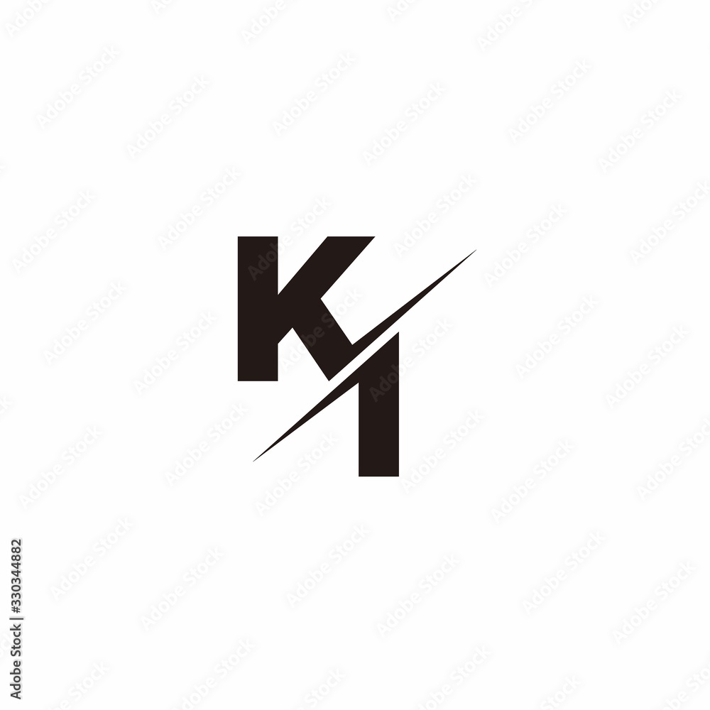 Logo Monogram Slash concept with Modern designs template letter KI Logo Monogram Slash concept with Modern designs template letter KI