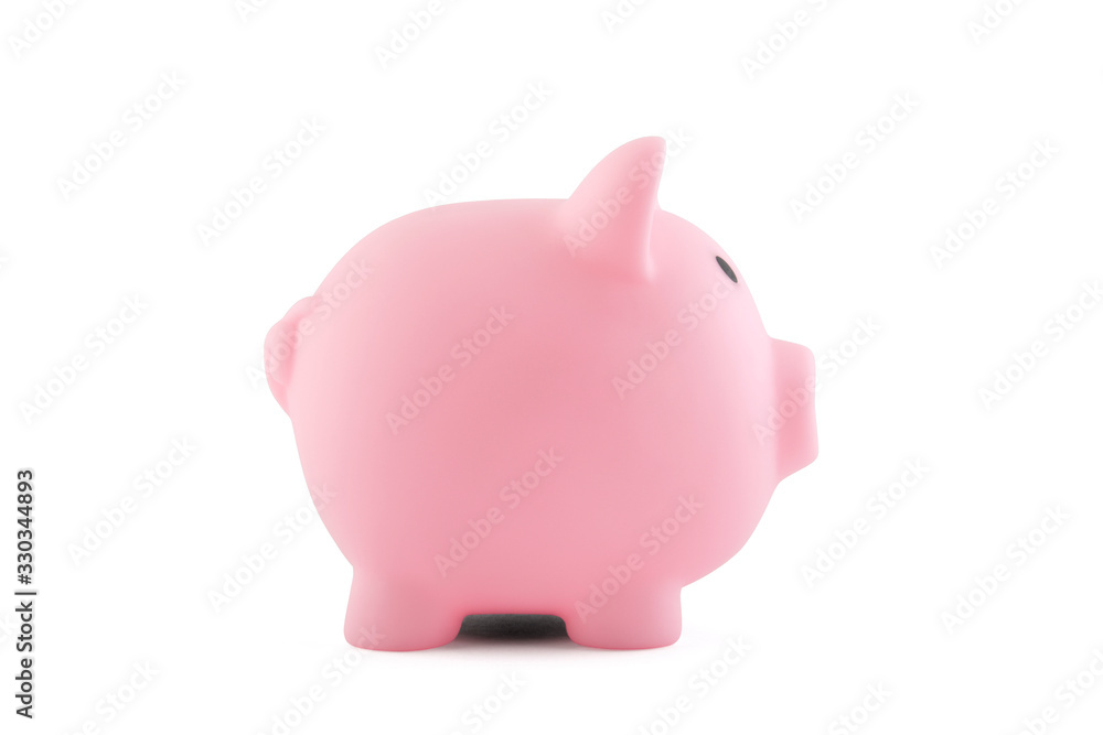 Pink piggy bank isolated on white with clipping path Pink piggy bank isolated on white with clipping path