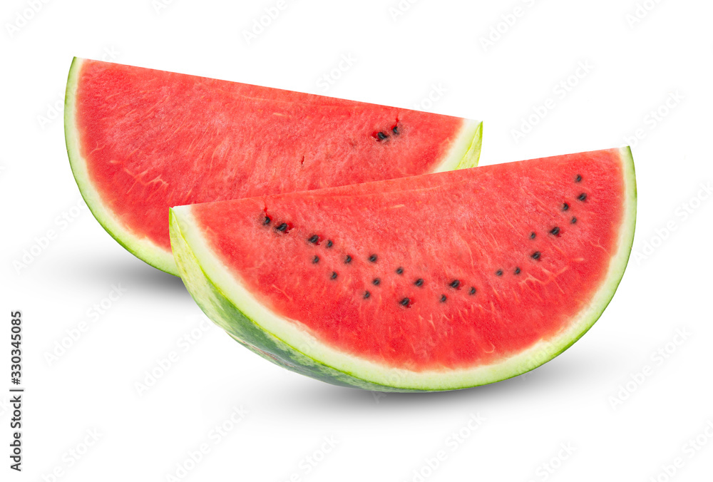 Slice of watermelon isolated on white background. Slice of watermelon isolated on white background.