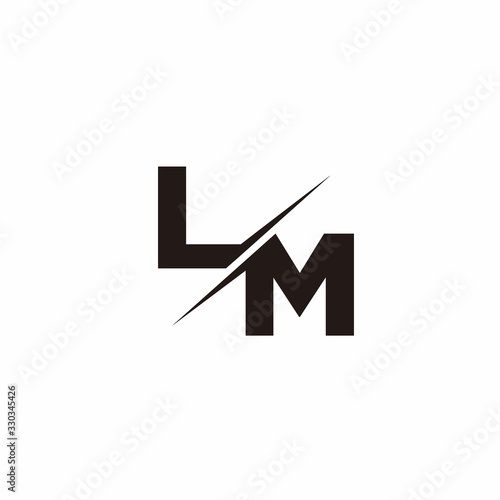 Logo Monogram Slash concept with Modern designs template letter LM