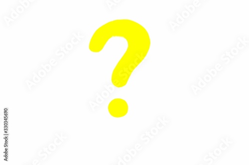 question mark on white background