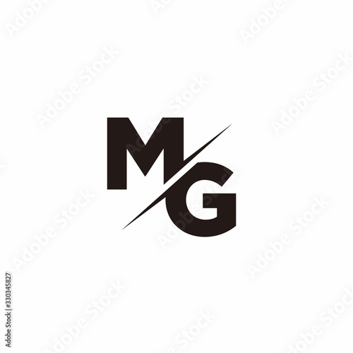 Logo Monogram Slash concept with Modern designs template letter MG