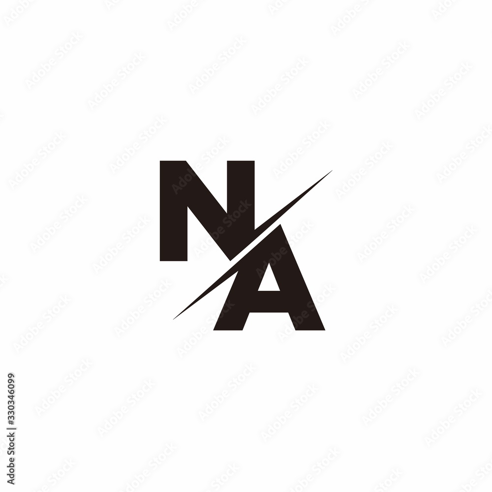 Logo Monogram Slash concept with Modern designs template letter NA Logo Monogram Slash concept with Modern designs template letter NA