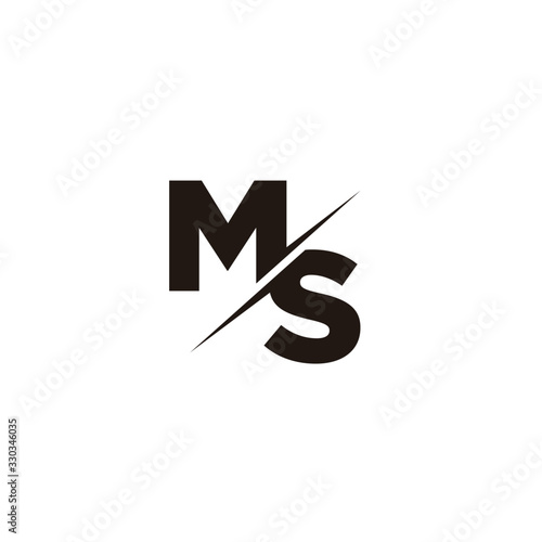 Foto Logo Monogram Slash concept with Modern designs template letter MS