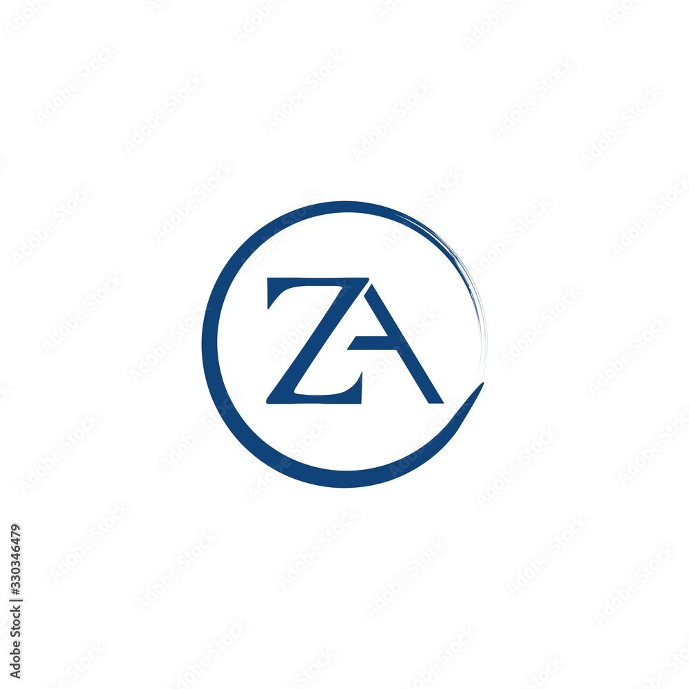 creative za letter logo design vector image creative za letter logo design vector image