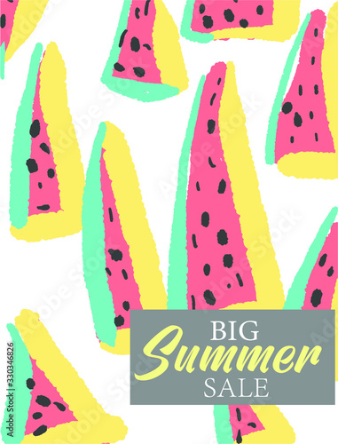 Vector abstract summer discount flyer design scandinavia style. © Кристина Литош